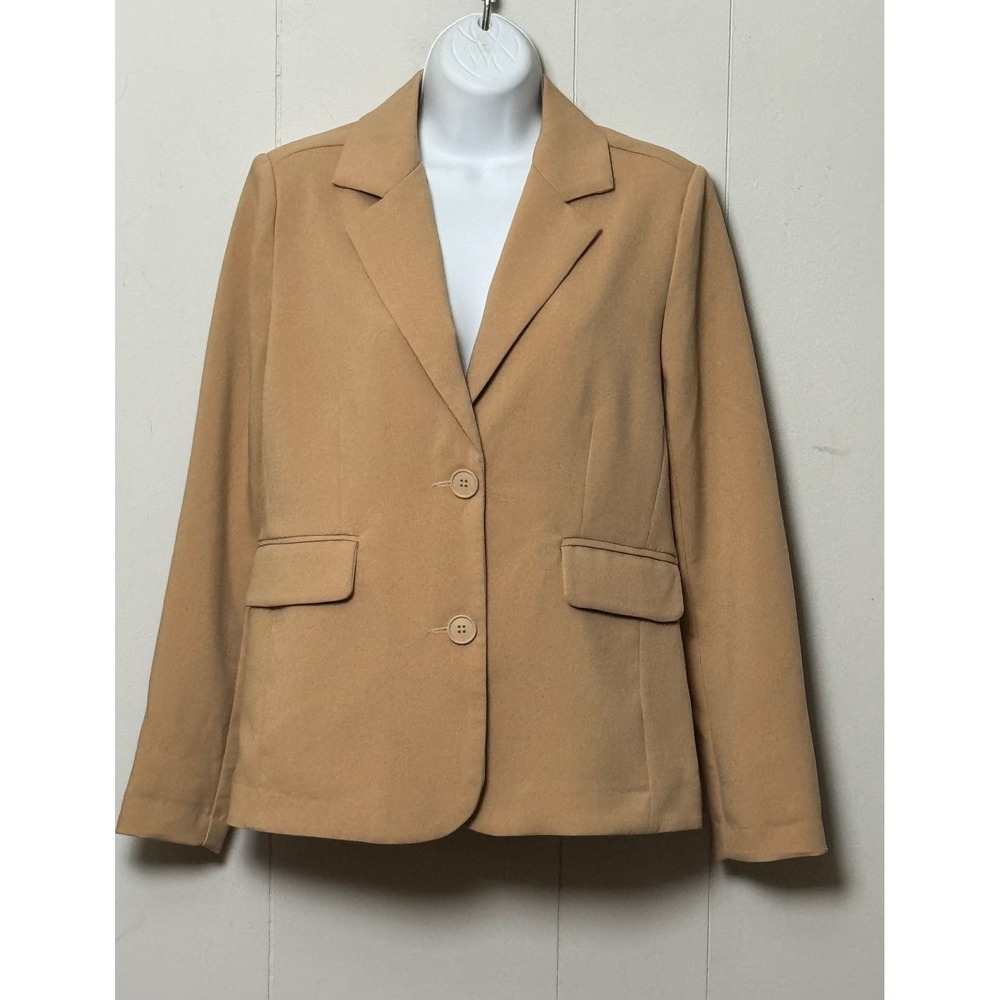 Urban Outfitters Women's Tan Camel Two Button Tailored Blazer Jacket Size XS